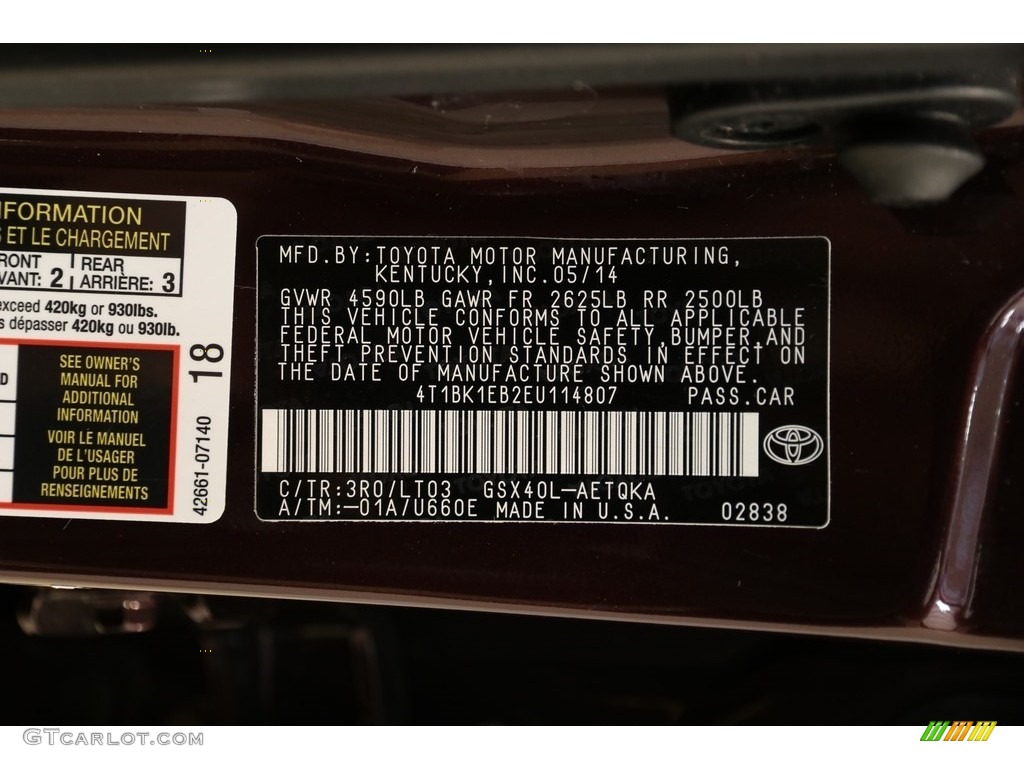 2014 Avalon XLE - Sizzling Crimson Mica / Almond photo #21