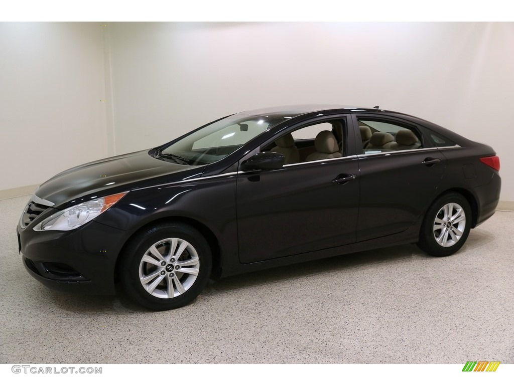 2011 Sonata GLS - Black Plum Pearl / Camel photo #3