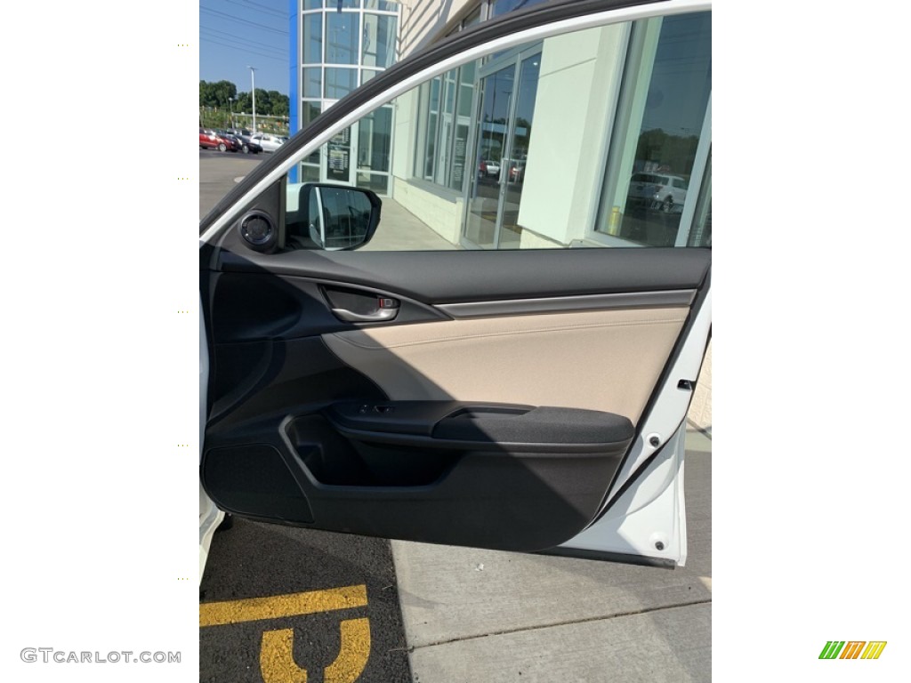 2019 Civic EX Hatchback - Taffeta White / Ivory photo #25