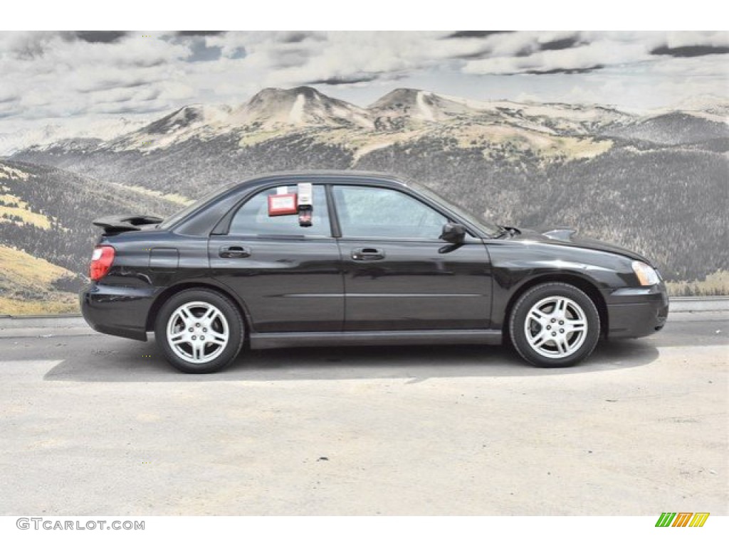 2004 Impreza WRX Sedan - Java Black Pearl / Blue Ecsaine/Black photo #2