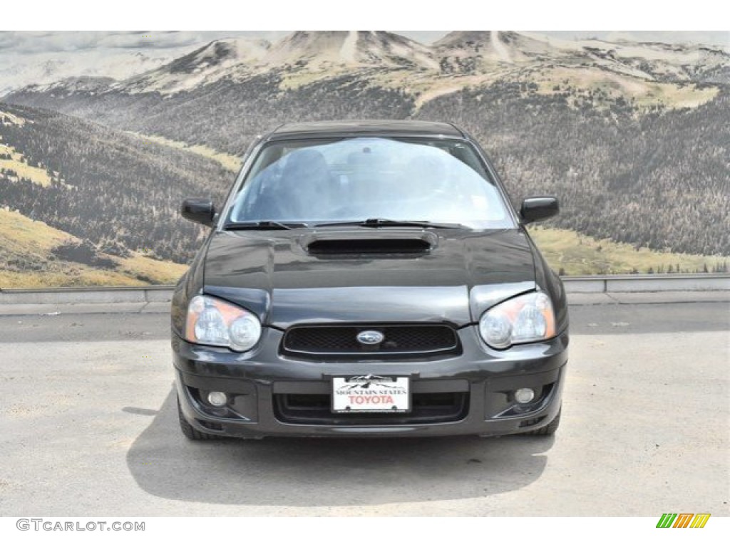 2004 Impreza WRX Sedan - Java Black Pearl / Blue Ecsaine/Black photo #4