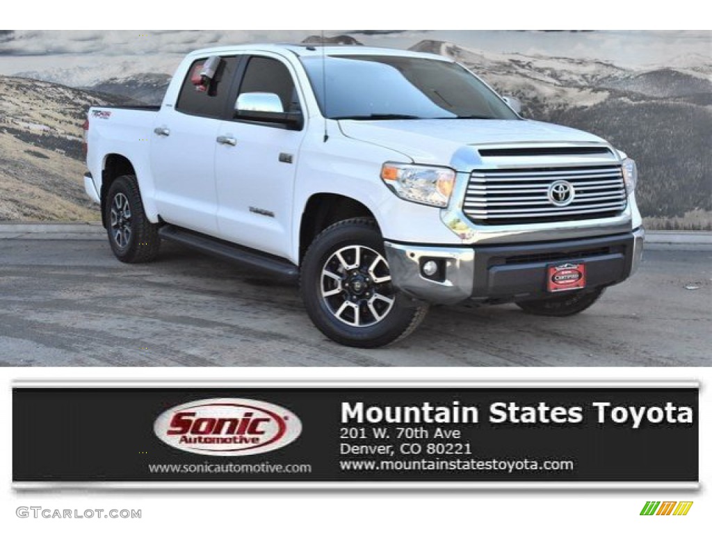 2017 Tundra Limited CrewMax 4x4 - Super White / Black photo #1