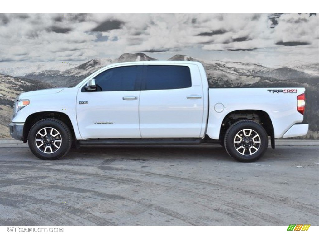 2017 Tundra Limited CrewMax 4x4 - Super White / Black photo #6