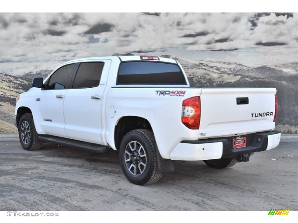 2017 Tundra Limited CrewMax 4x4 - Super White / Black photo #7