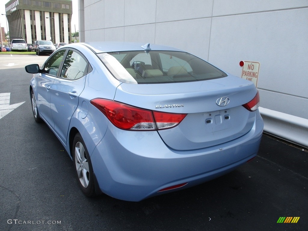 2012 Elantra GLS - Blue Sky Metallic / Beige photo #3