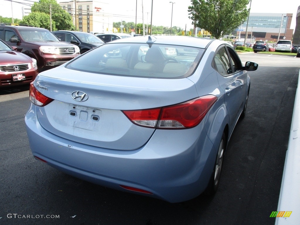 2012 Elantra GLS - Blue Sky Metallic / Beige photo #5