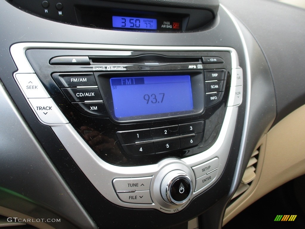 2012 Elantra GLS - Blue Sky Metallic / Beige photo #15