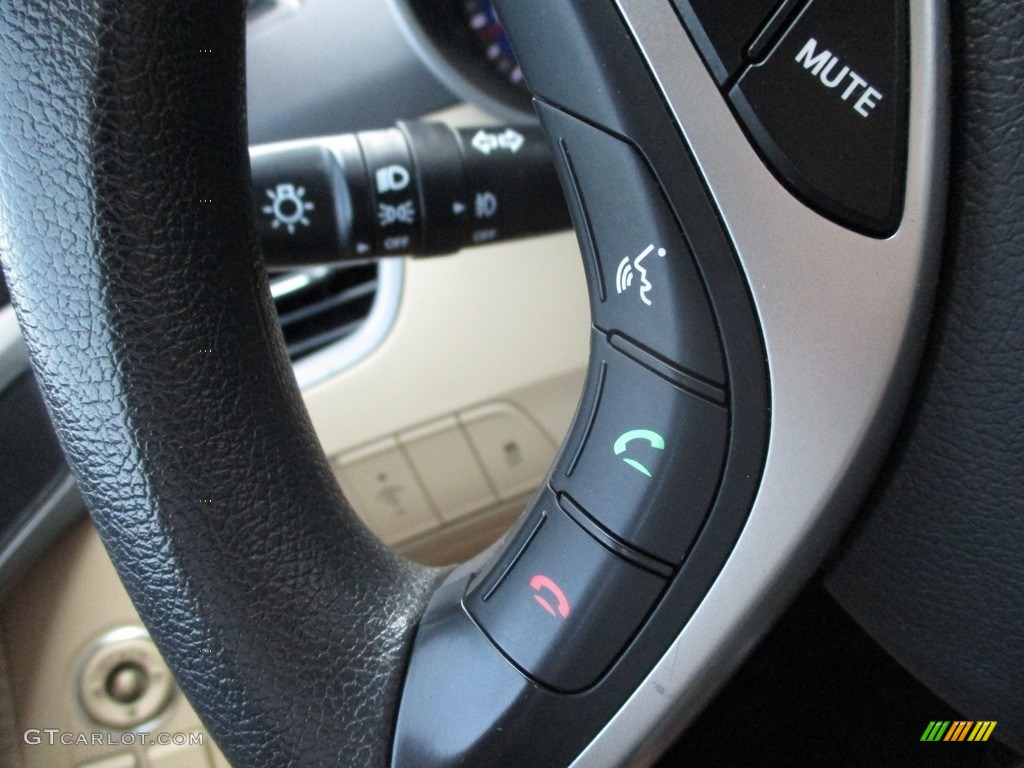 2012 Elantra GLS - Blue Sky Metallic / Beige photo #16