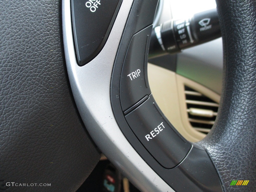 2012 Elantra GLS - Blue Sky Metallic / Beige photo #17