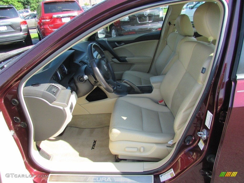 2009 TSX Sedan - Basque Red Pearl / Parchment photo #12