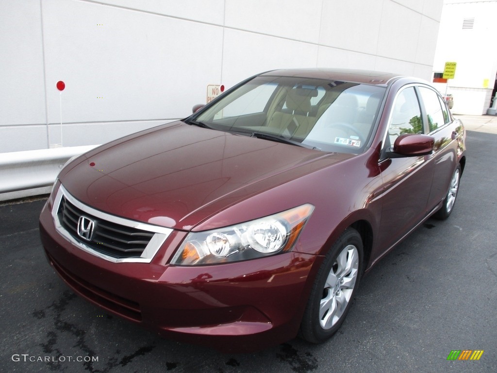 2008 Accord EX Sedan - Basque Red Pearl / Ivory photo #9