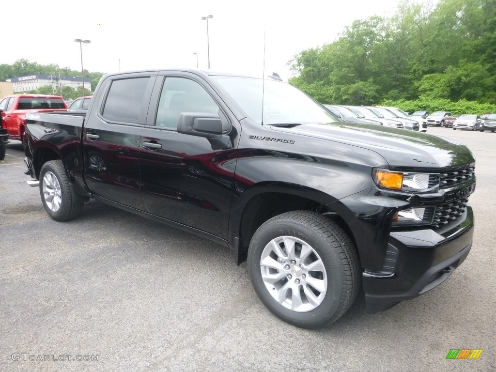 2019 Silverado 1500 Custom Crew Cab 4WD - Black / Jet Black photo #7