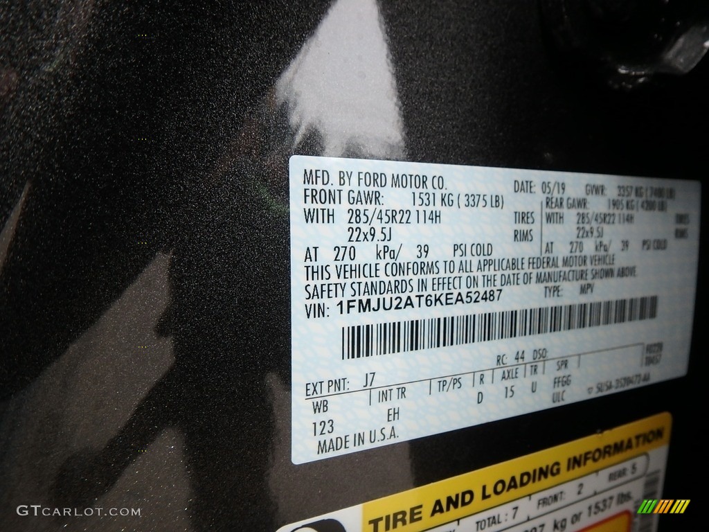 2019 Expedition Color Code J7 for Magnetic Metallic Photo #133697430