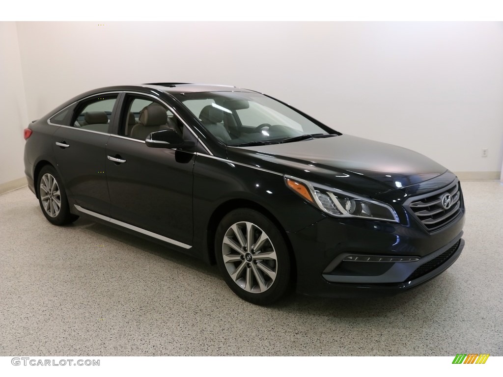 2017 Sonata Limited - Phantom Black / Beige photo #1