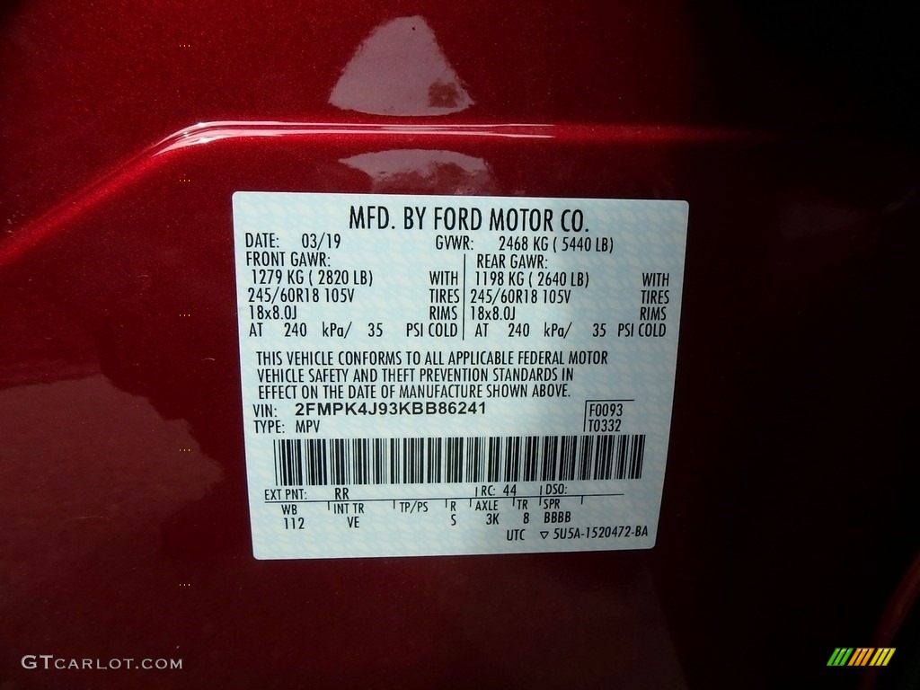 2019 Edge Color Code RR for Ruby Red Photo #133699395