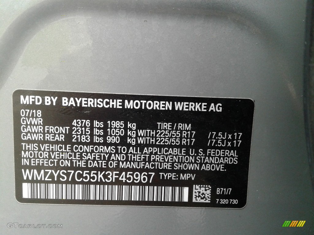 2019 Countryman Color Code B71 for Moonwalk Grey Photo #133701393