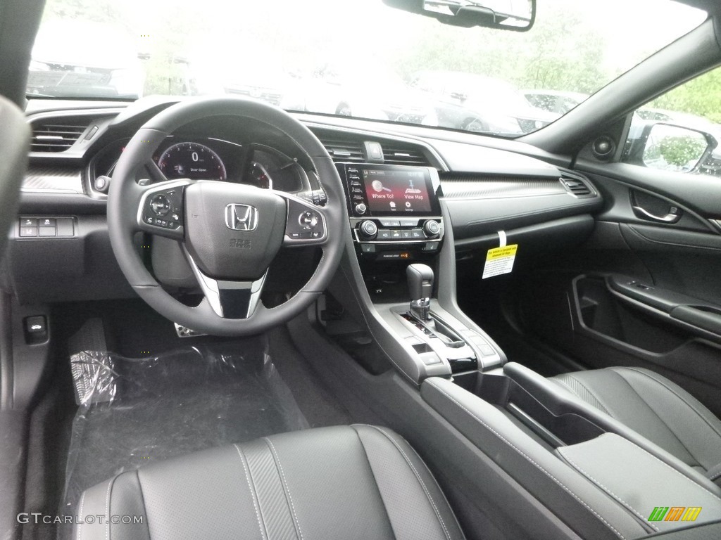 Black Interior 2019 Honda Civic Sport Touring Hatchback Photo #133703565