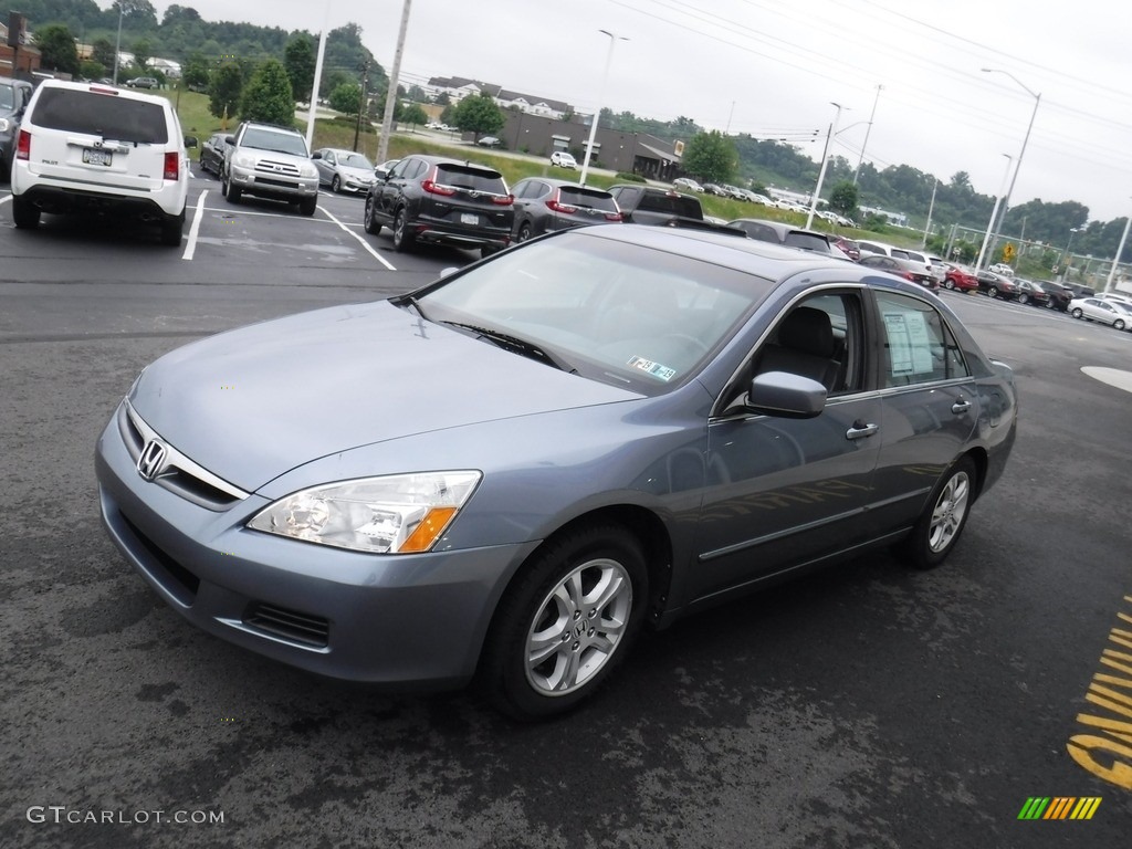 2007 Accord EX-L Sedan - Cool Blue Metallic / Gray photo #6