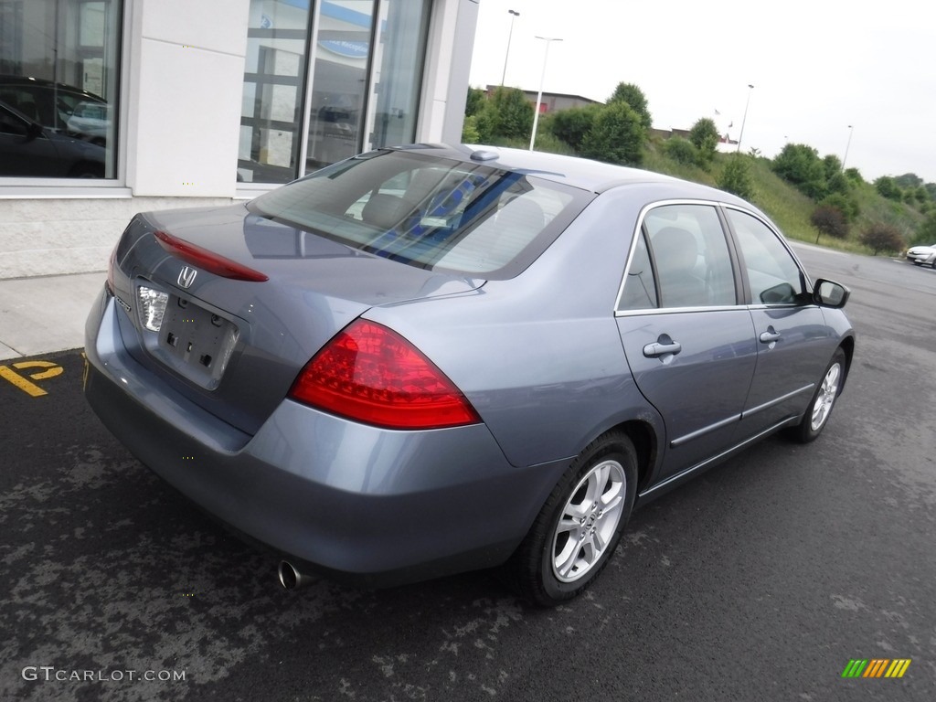 2007 Accord EX-L Sedan - Cool Blue Metallic / Gray photo #10