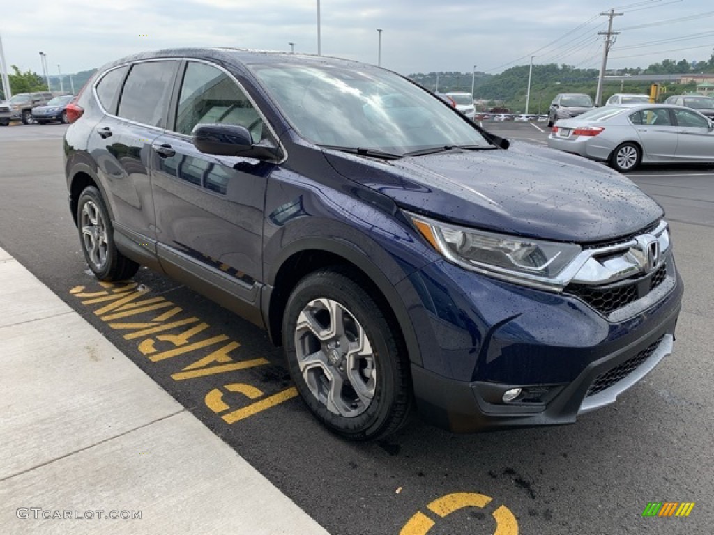 2019 CR-V EX AWD - Obsidian Blue Pearl / Gray photo #4