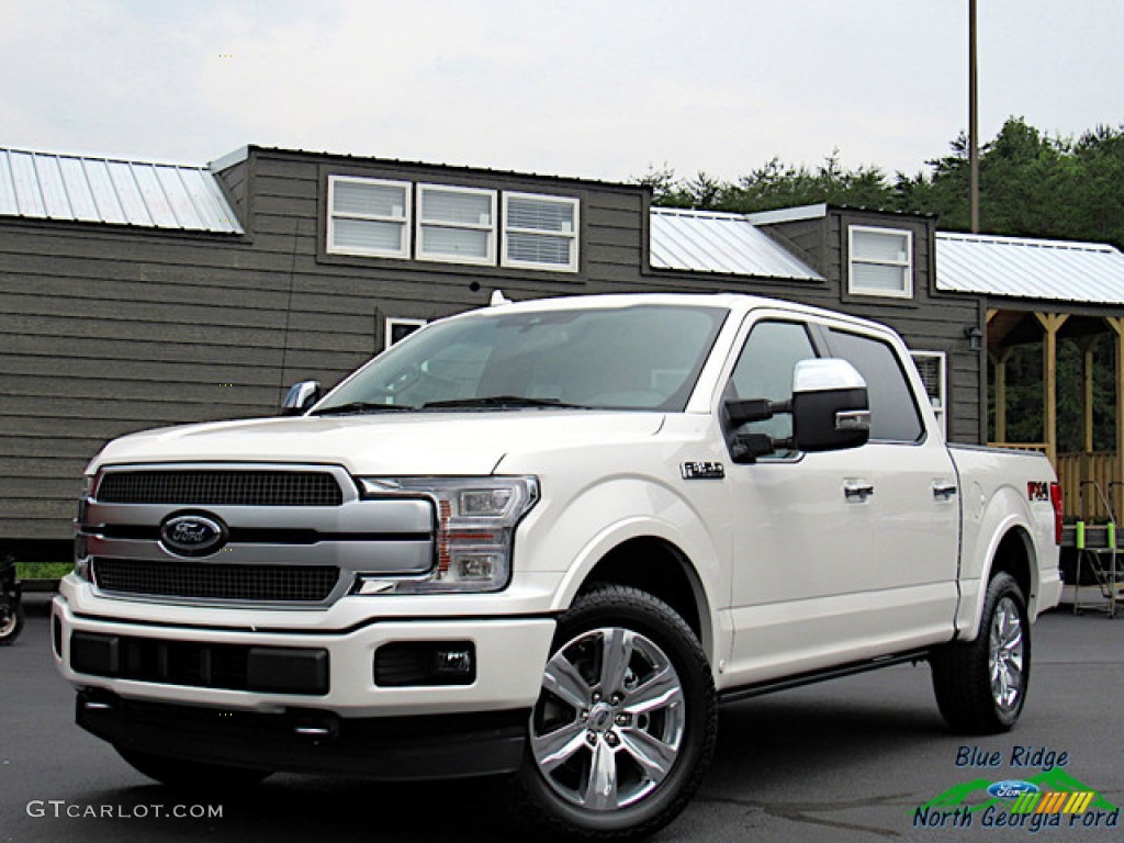 2019 F150 Platinum SuperCrew 4x4 - White Platinum / Black photo #1