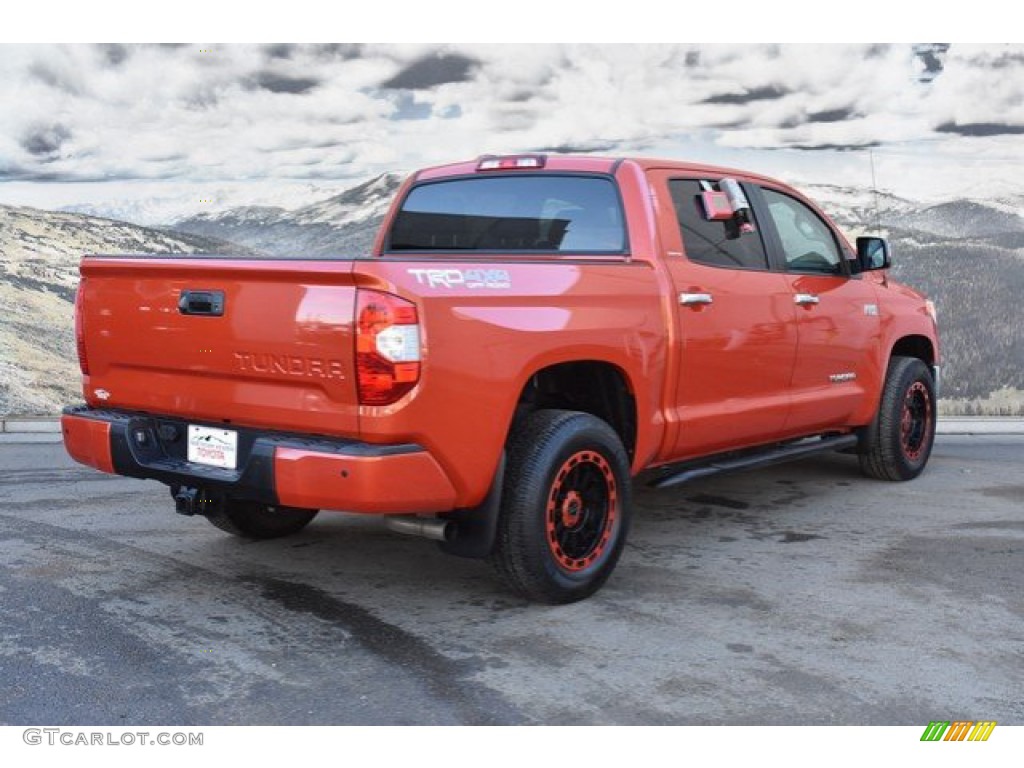 2017 Tundra Limited CrewMax 4x4 - Inferno Orange / Black photo #3