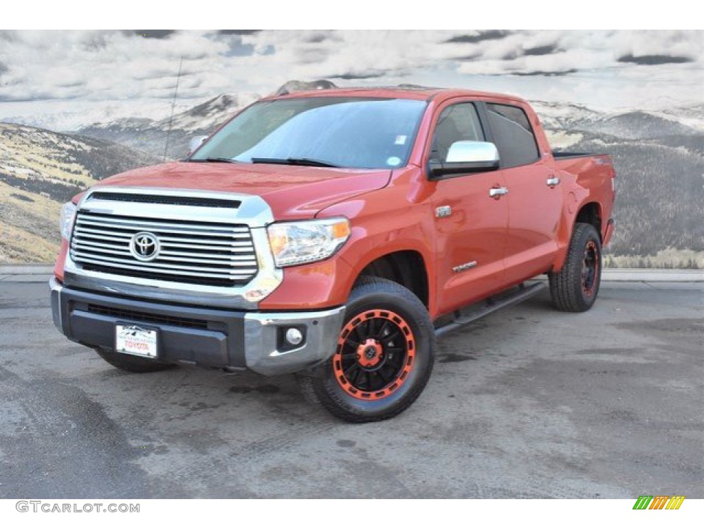 2017 Tundra Limited CrewMax 4x4 - Inferno Orange / Black photo #5