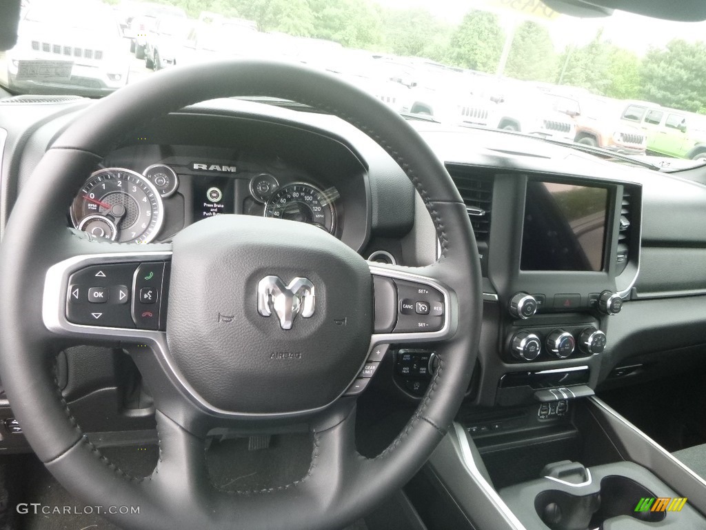 2019 Ram 1500 Big Horn Quad Cab 4x4 Black Steering Wheel Photo #133724465