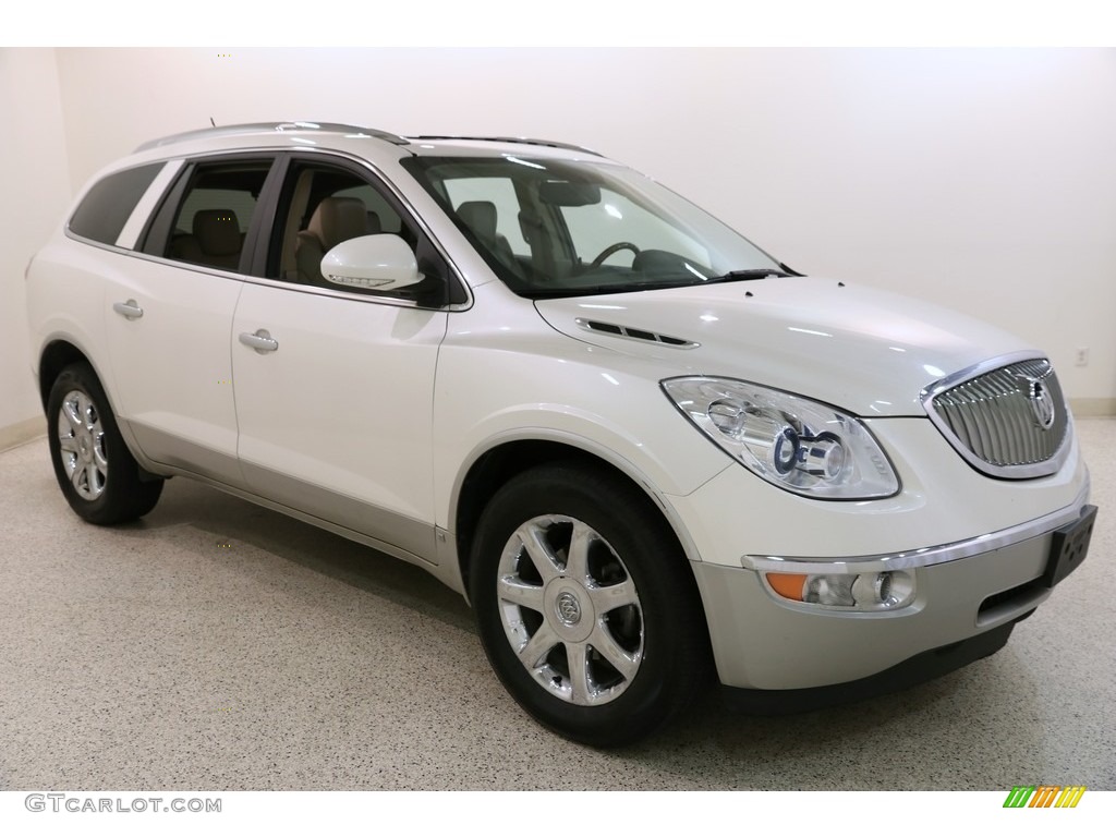 2009 Enclave CXL AWD - White Diamond Tricoat / Cocoa/Cashmere photo #1