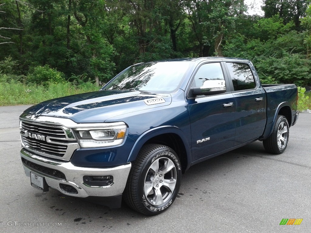 2019 1500 Laramie Crew Cab 4x4 - Patriot Blue Pearl / Black photo #2