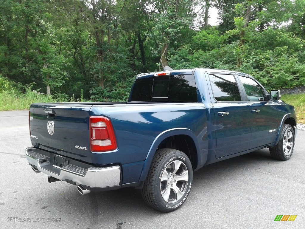 2019 1500 Laramie Crew Cab 4x4 - Patriot Blue Pearl / Black photo #6