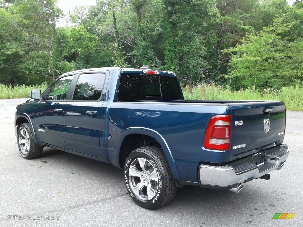 2019 1500 Laramie Crew Cab 4x4 - Patriot Blue Pearl / Black photo #8