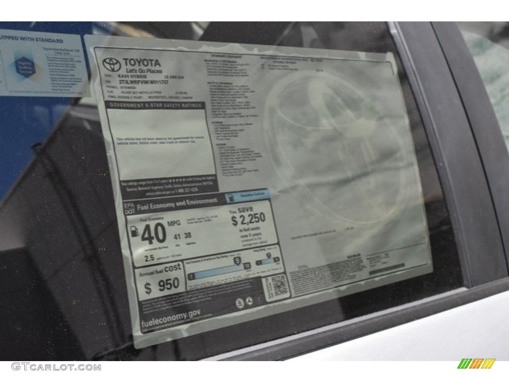 2019 RAV4 LE AWD Hybrid - Silver Sky Metallic / Black photo #10