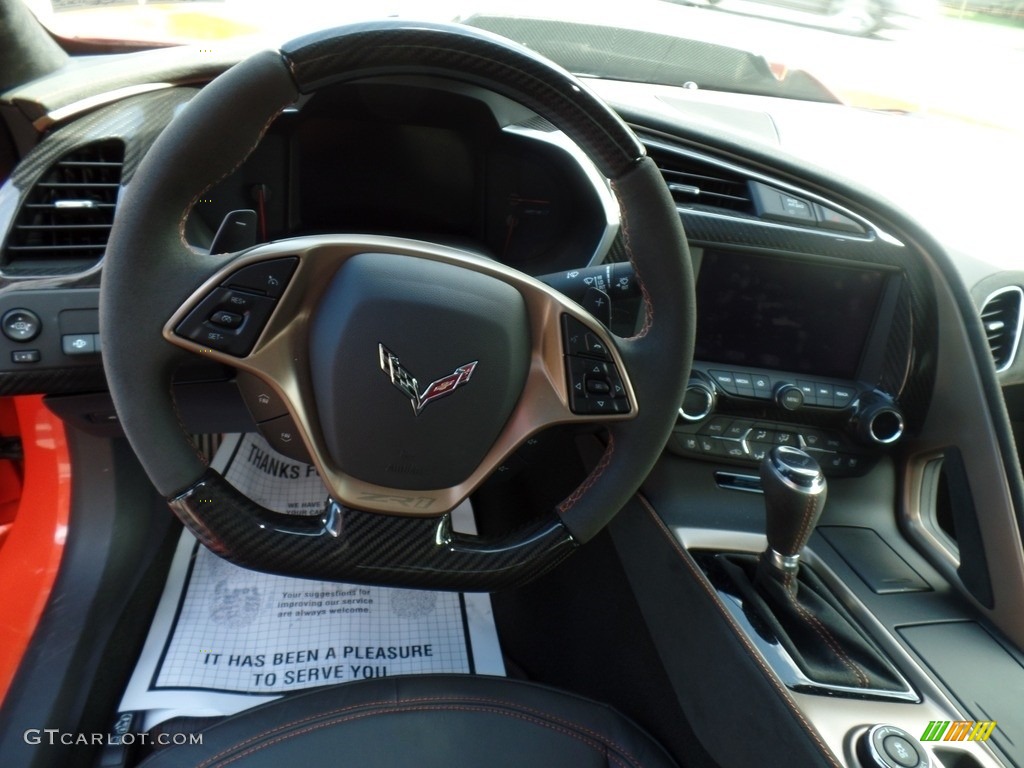 2019 Chevrolet Corvette ZR1 Coupe Black Steering Wheel Photo #133728029