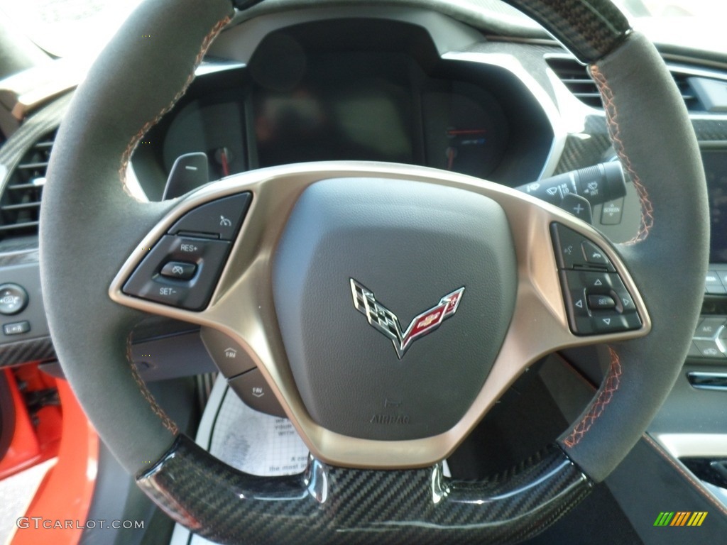 2019 Chevrolet Corvette ZR1 Coupe Black Steering Wheel Photo #133728050