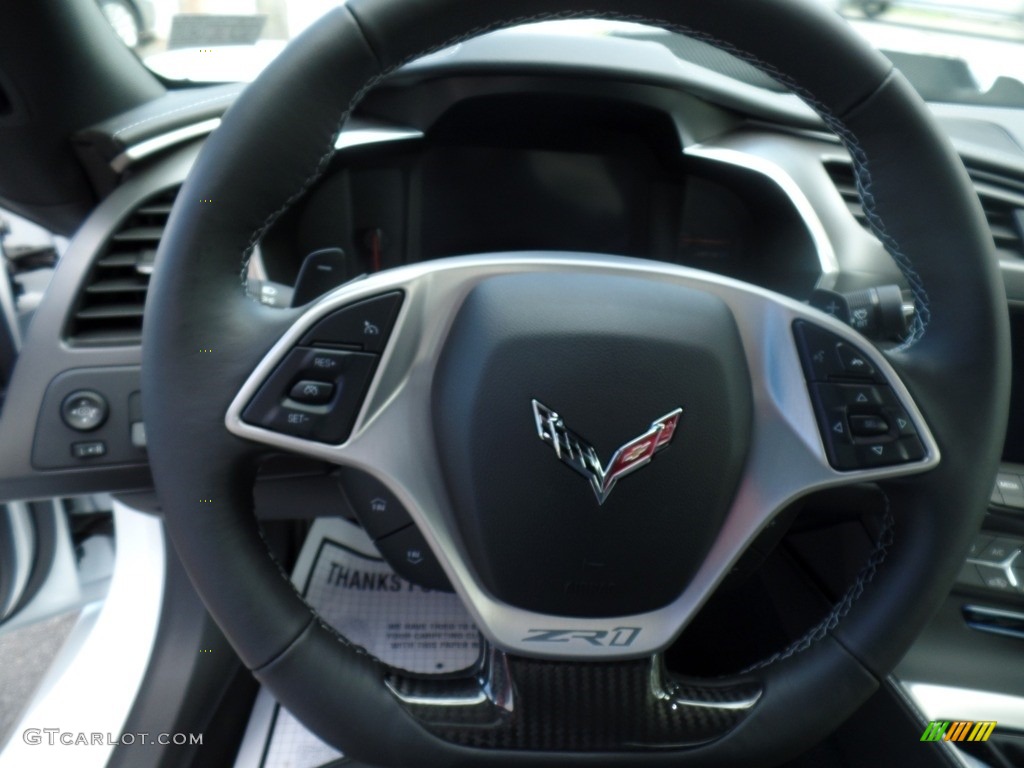 2019 Chevrolet Corvette ZR1 Coupe Black Steering Wheel Photo #133729250