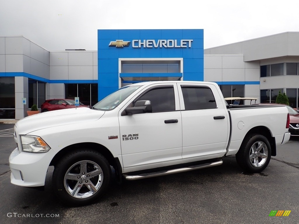 2014 1500 Express Crew Cab 4x4 - Bright White / Black/Diesel Gray photo #1