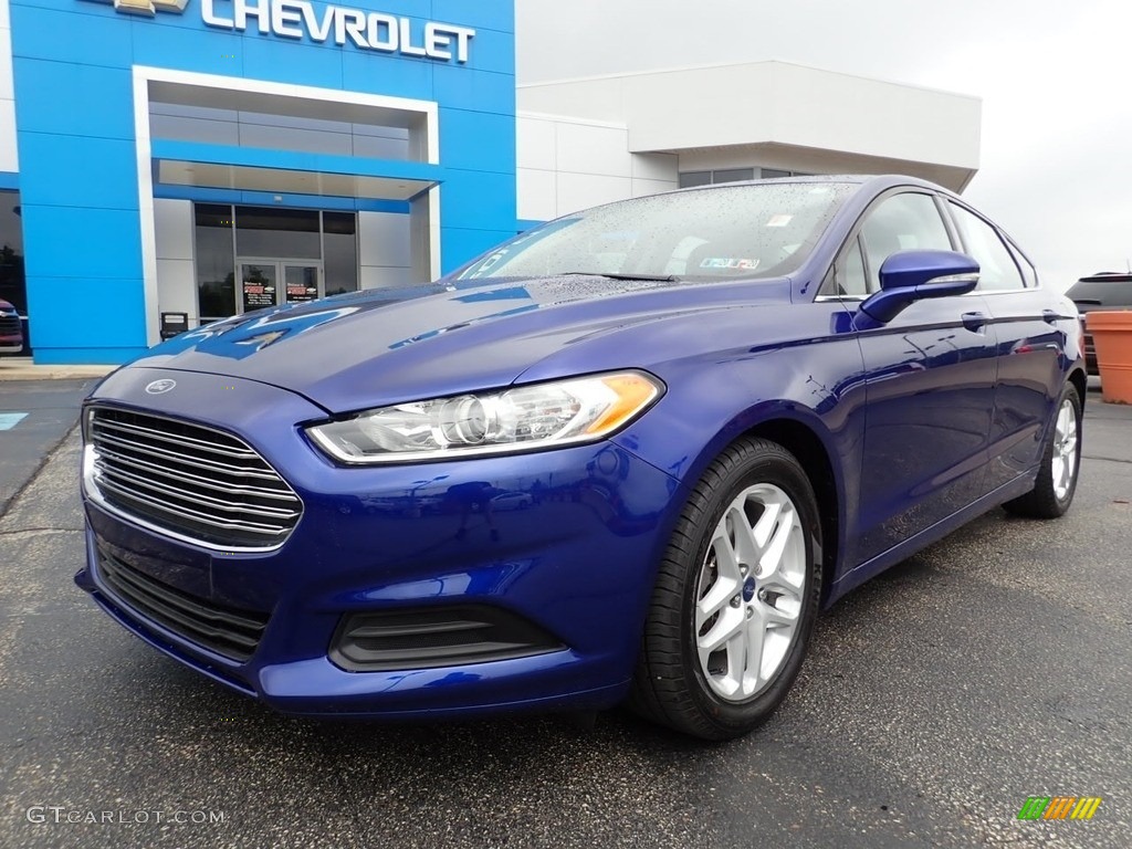 2016 Fusion SE - Deep Impact Blue Metallic / Charcoal Black photo #2