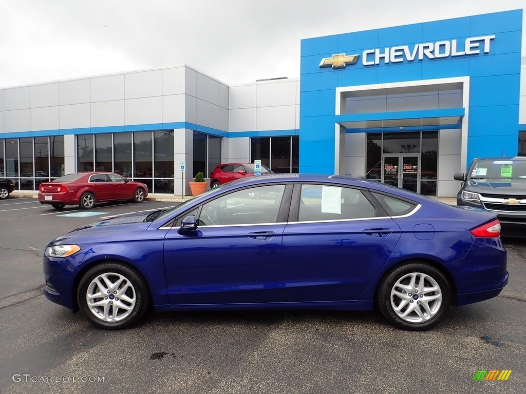 2016 Fusion SE - Deep Impact Blue Metallic / Charcoal Black photo #3