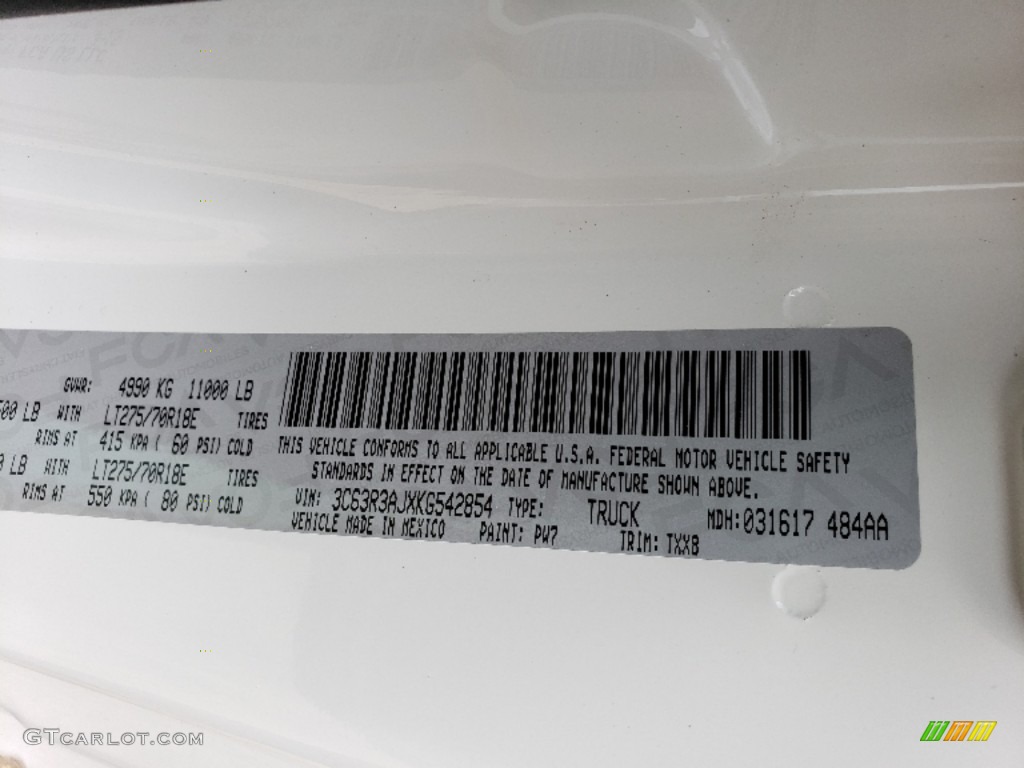2019 Ram 3500 Tradesman Regular Cab 4x4 Color Code Photos