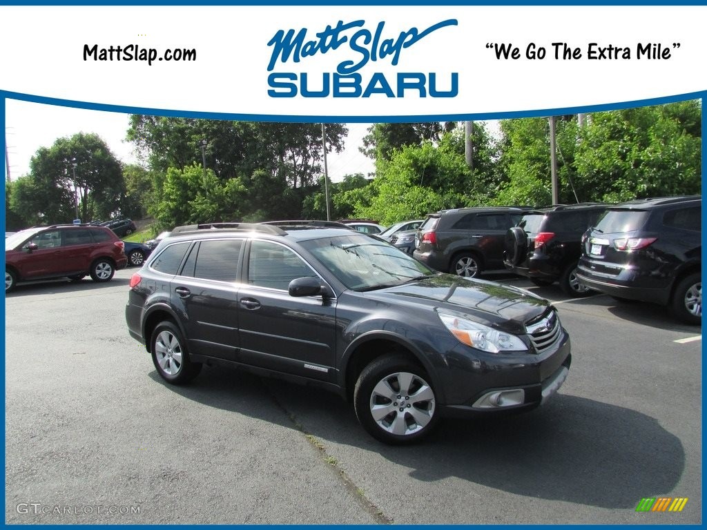 2011 Outback 2.5i Limited Wagon - Graphite Gray Metallic / Off Black photo #1