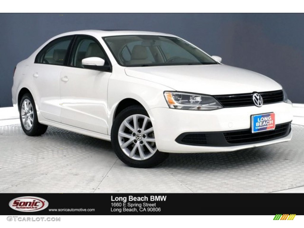 2012 Jetta SE Sedan - Candy White / Cornsilk Beige photo #1