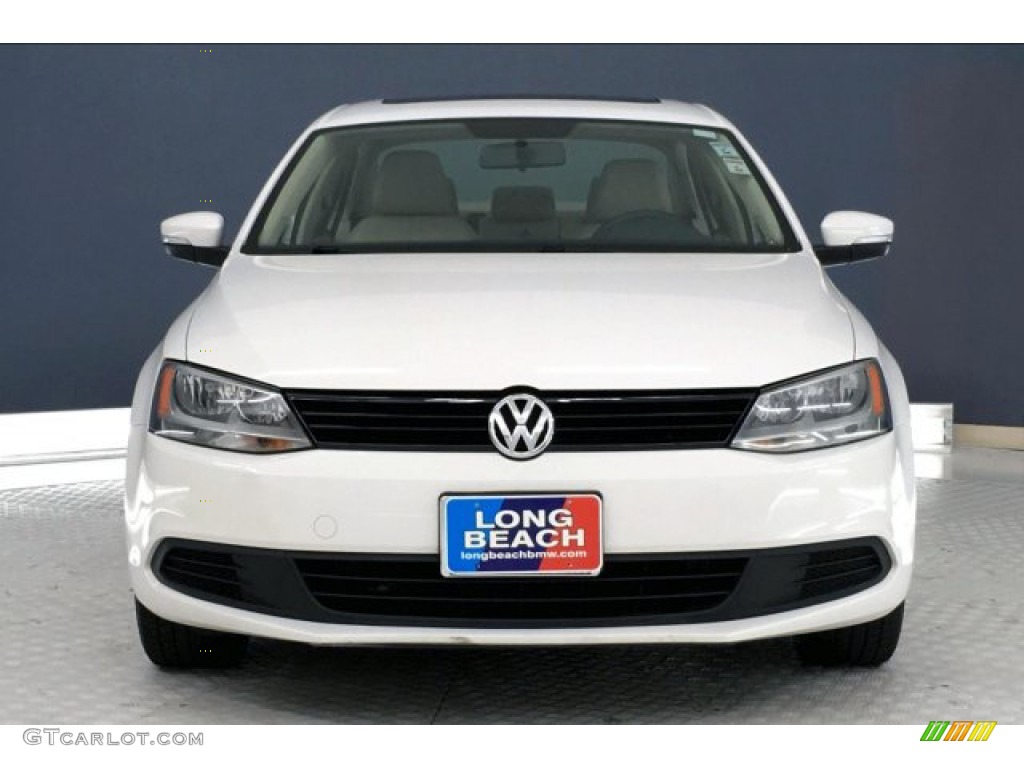 2012 Jetta SE Sedan - Candy White / Cornsilk Beige photo #2