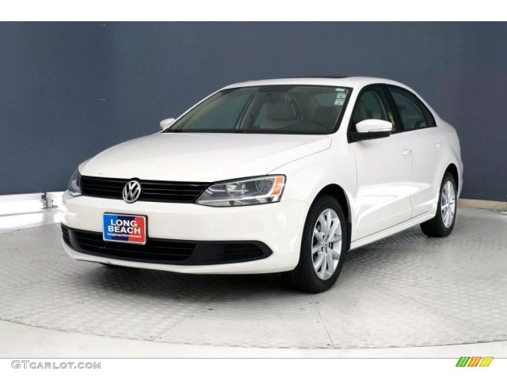 2012 Jetta SE Sedan - Candy White / Cornsilk Beige photo #12