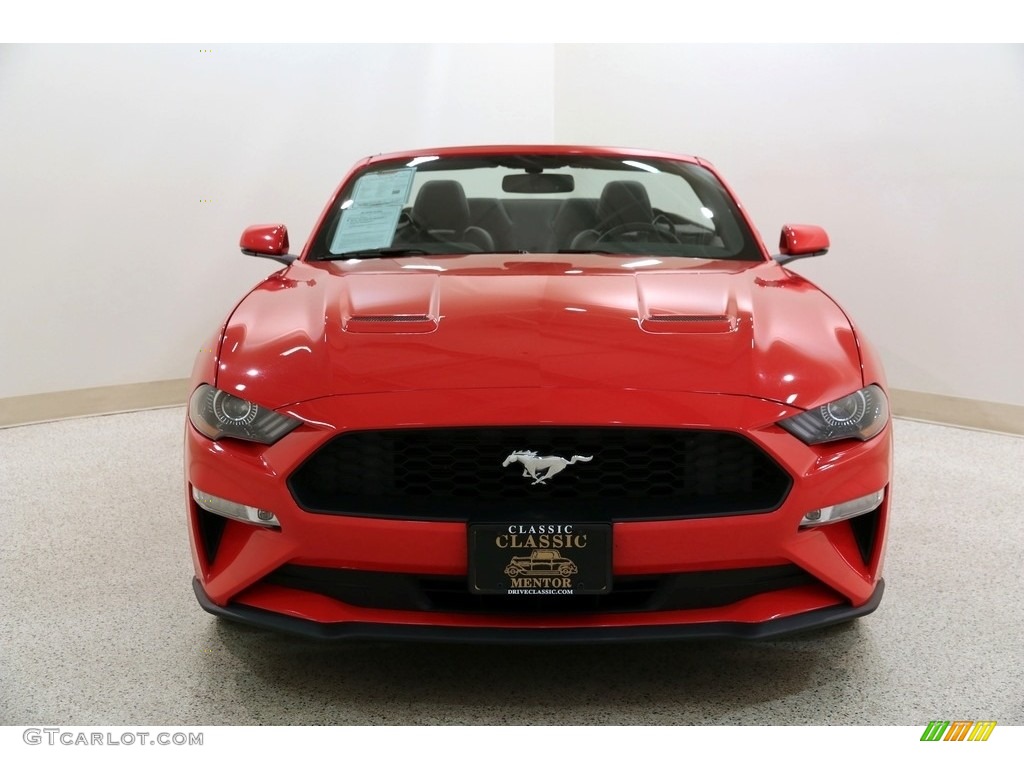 2019 Mustang EcoBoost Premium Convertible - Race Red / Ebony photo #3