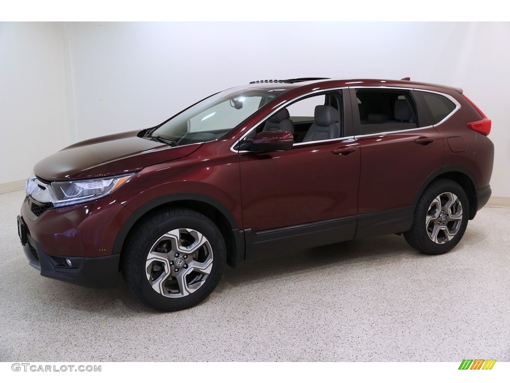 2017 CR-V EX-L AWD - Basque Red Pearl II / Gray photo #3
