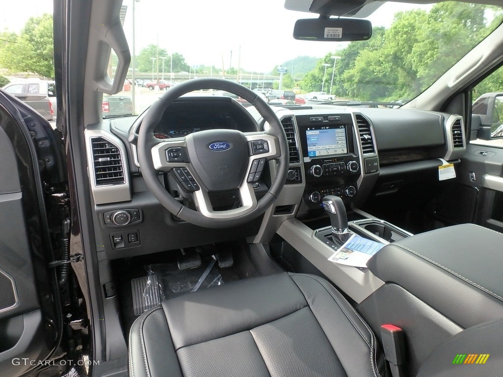 Black Interior 2019 Ford F150 Lariat SuperCrew 4x4 Photo #133744725