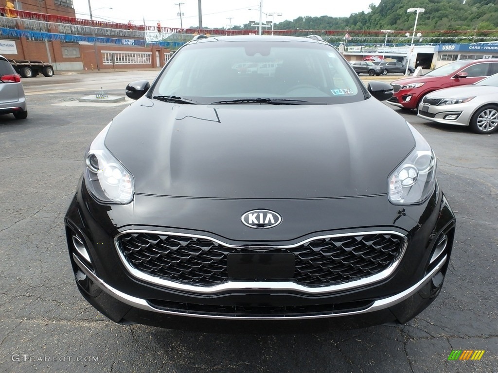 2020 Sportage EX AWD - Black Cherry / Black photo #8