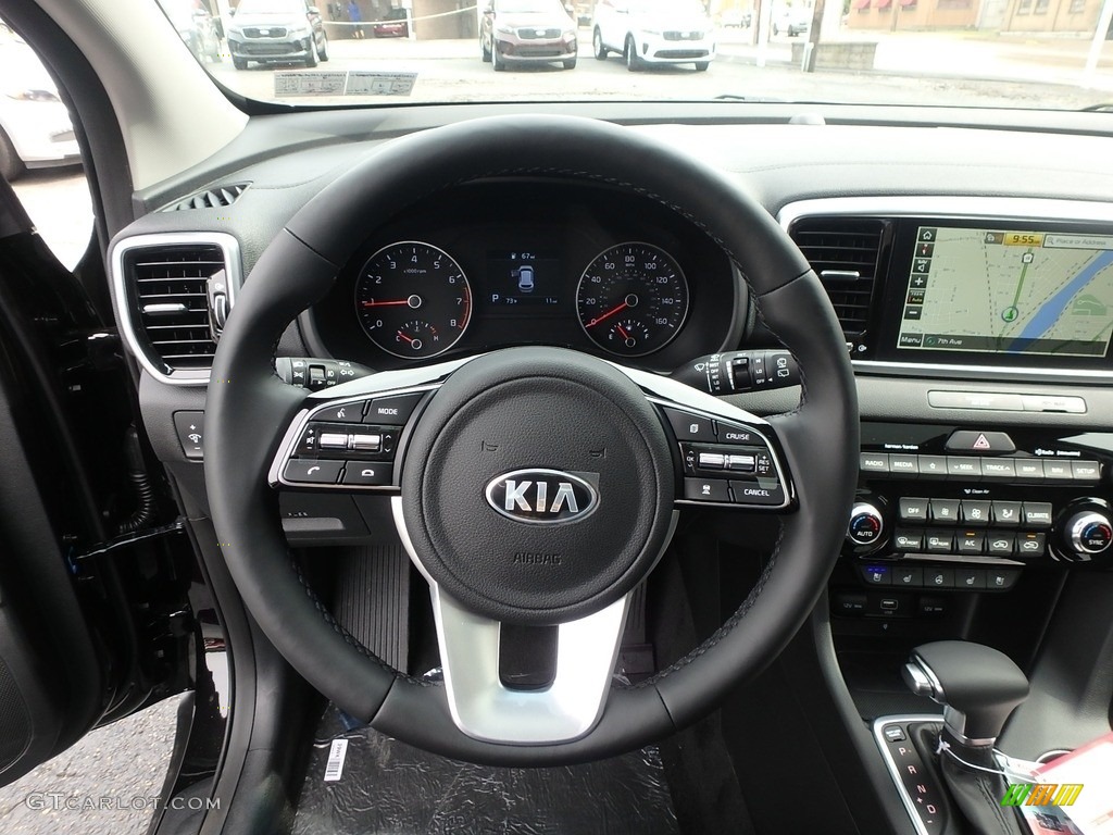 2020 Sportage EX AWD - Black Cherry / Black photo #17