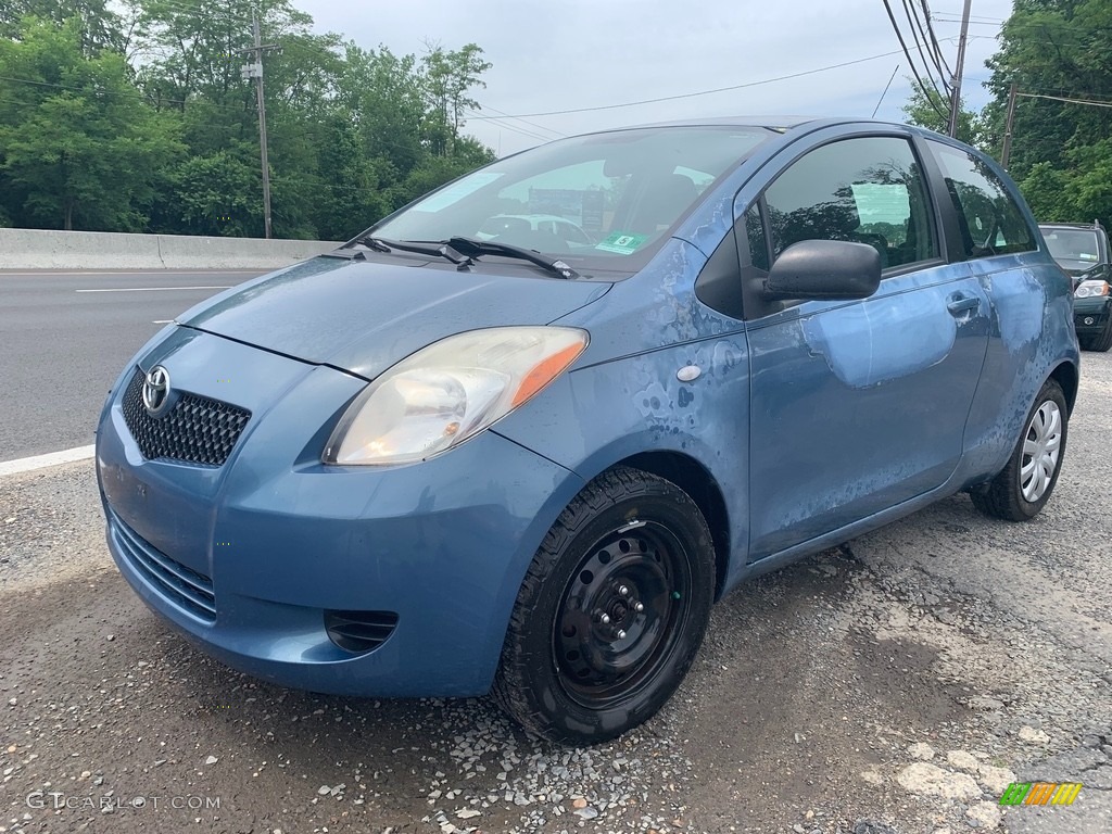 2007 Yaris 3 Door Liftback - Bayou Blue Metallic / Dark Charcoal photo #7